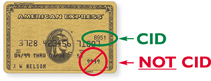 card id cvv2 cid number